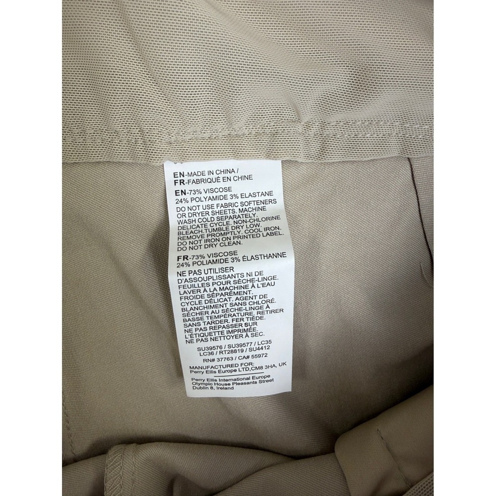 NEW PGA Tour Womens Tummy Control Golf Pants Tan Khaki Pull On Stretch Large - Picture 7 of 9